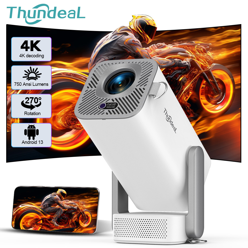 Home Cinema Led Projector - โปรเจคเตอร์ ThundeaL 4K Android Full HD