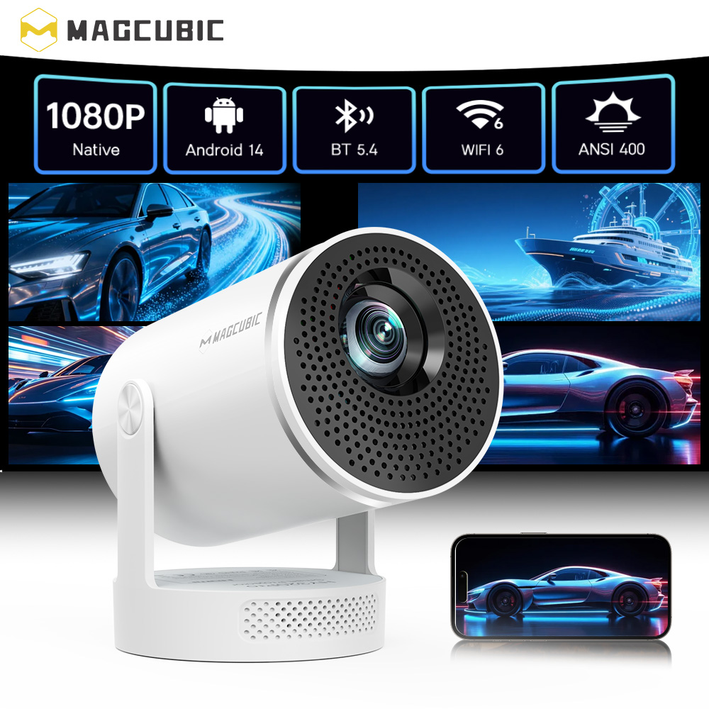 Home Cinema Led Projector - โปรเจคเตอร์ Magcubic Android 14 ความละเอียด 1080P