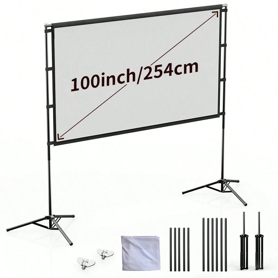 Projector Screen 100 Inch - XBJ 100 นิ้ว 4K อัลตร้าเอชดีหน้าจอโปรเจคเตอร์ 16:9