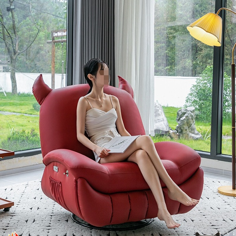 Home Cinema Room Design - โซฟาพักผ่อนดีไซน์หรูหราสำหรับห้องนั่งเล่น โซฟาปรับนอนดูหนัง โซฟาอ่อนนุ่มสำหรับอพาร์ทเมนต์ เฟอร์นิเจอร์ตกแต่งห้องนอน
