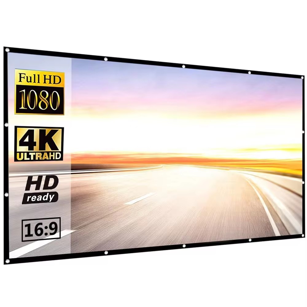 Projector Screen 100 Inch - จอฉายโปรเจคเตอร์แบบพับได้ขนาด 60 72 84 100 120