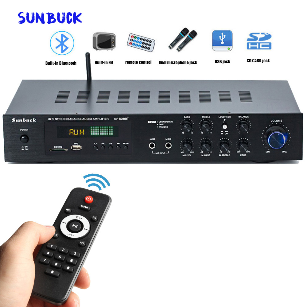 Home Cinema Bluetooth 5.1 - Sunbuck โฮมเธียเตอร์5.1 1000W ไฮไฟบลูทูธเครื่องขยายเสียง5.1สเตอริโอเสียงรอบทิศทางเครื่องขยายเสียงคาราโอเกะโฮมเธียเตอร์