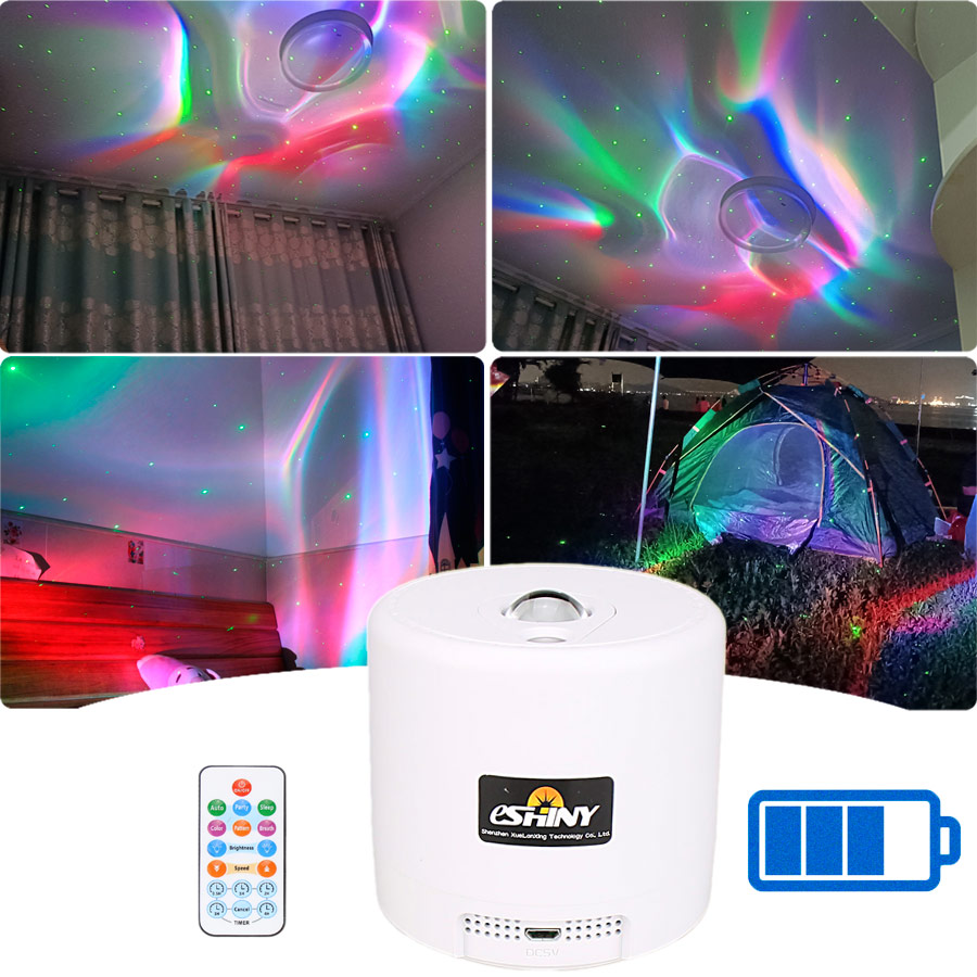 Home Cinema Led Projector - โปรเจคเตอร์แสงเลเซอร์ SA204 RGB LED สร้างแสงออโรร่า แสงสีเขียวกลางคืน