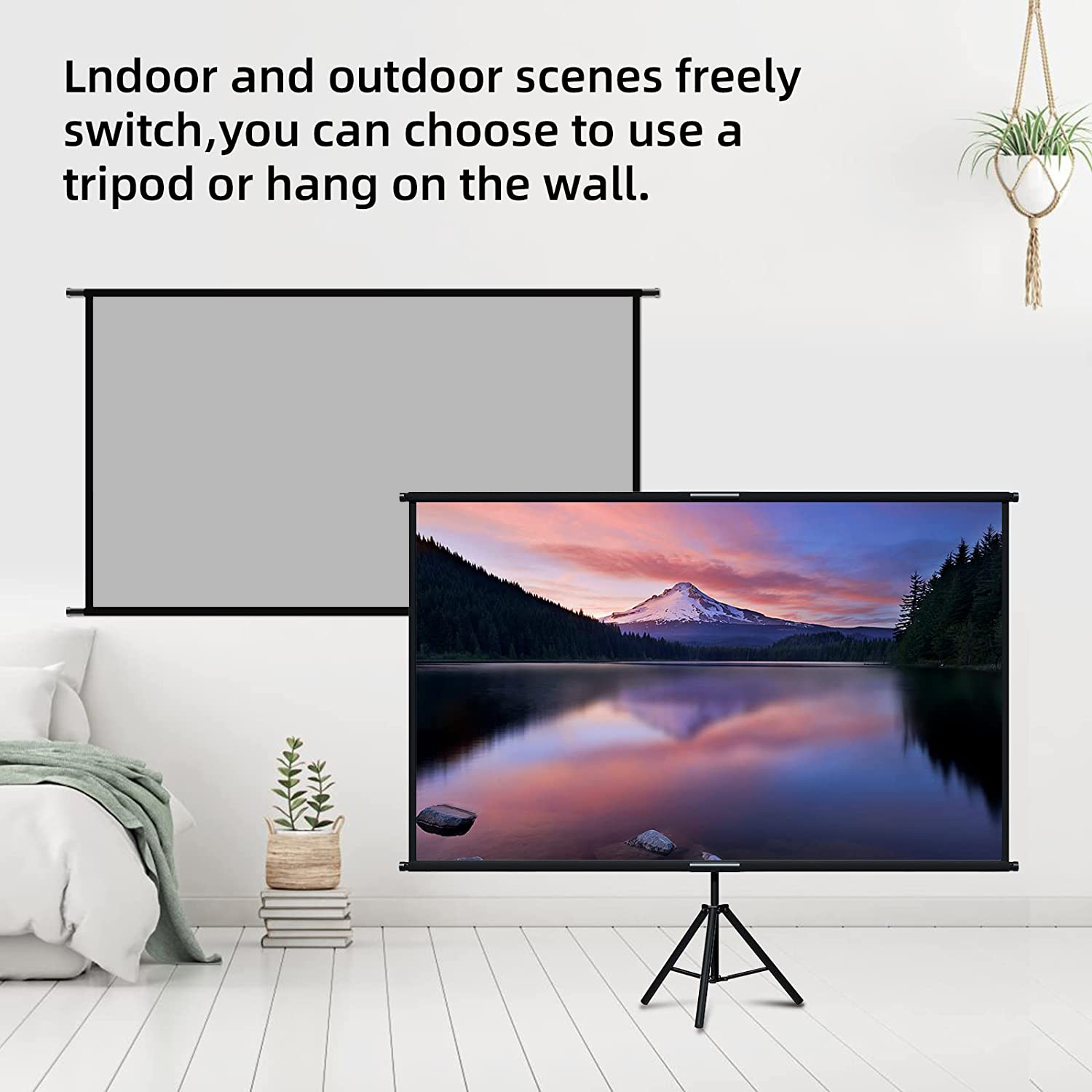VEIDADZ โปรเจคเตอร์หน้าจอขาตั้ - Projector Screen 100 Inch บทวิจารณ์และราคา