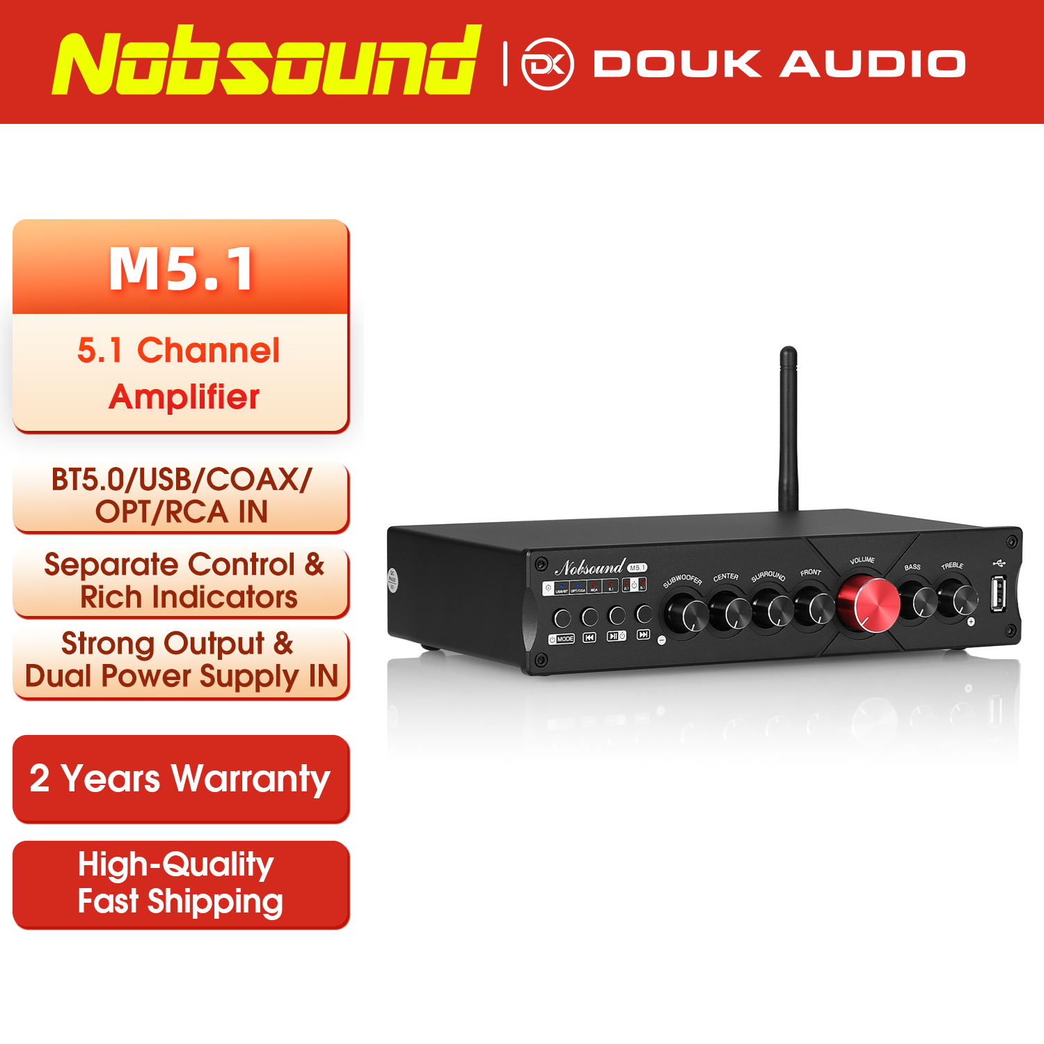 Nobsound M5.1 ตัวรับสัญญาณบลูท - Home Cinema Samsung 5.1 บทวิจารณ์และราคา