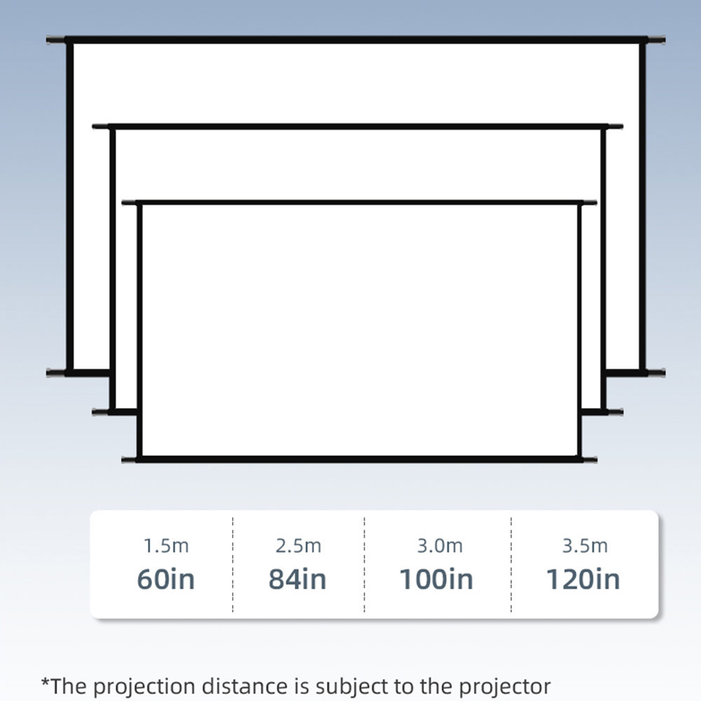VEIDADZ จอโปรเจคเตอร์ติดผนัง 6 - Projector Screen 100 Inch บทวิจารณ์และราคา