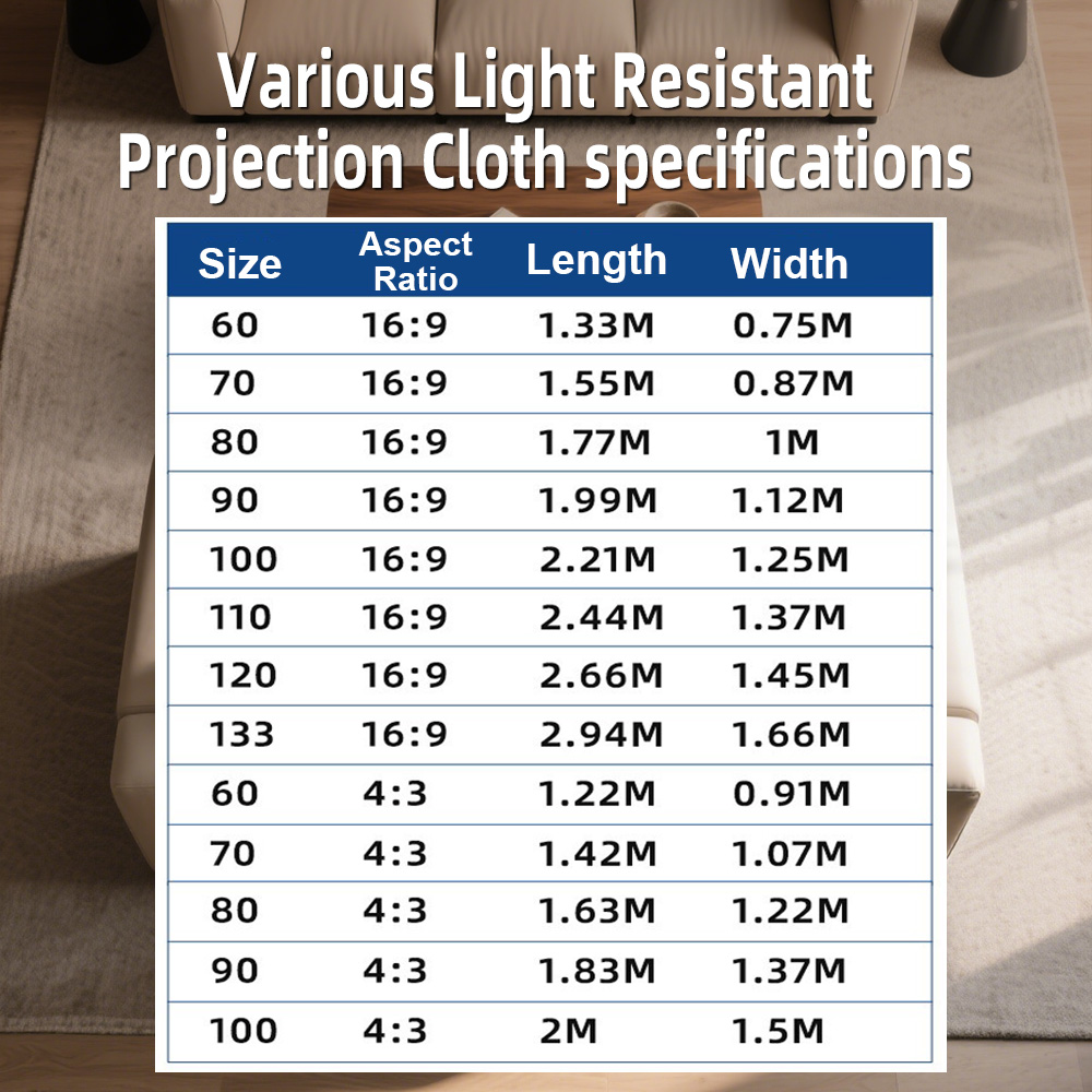 หน้าจอโปรเจคเตอร์อเนกประสงค์ 8 - Projector Screen 100 Inch บทวิจารณ์และราคา