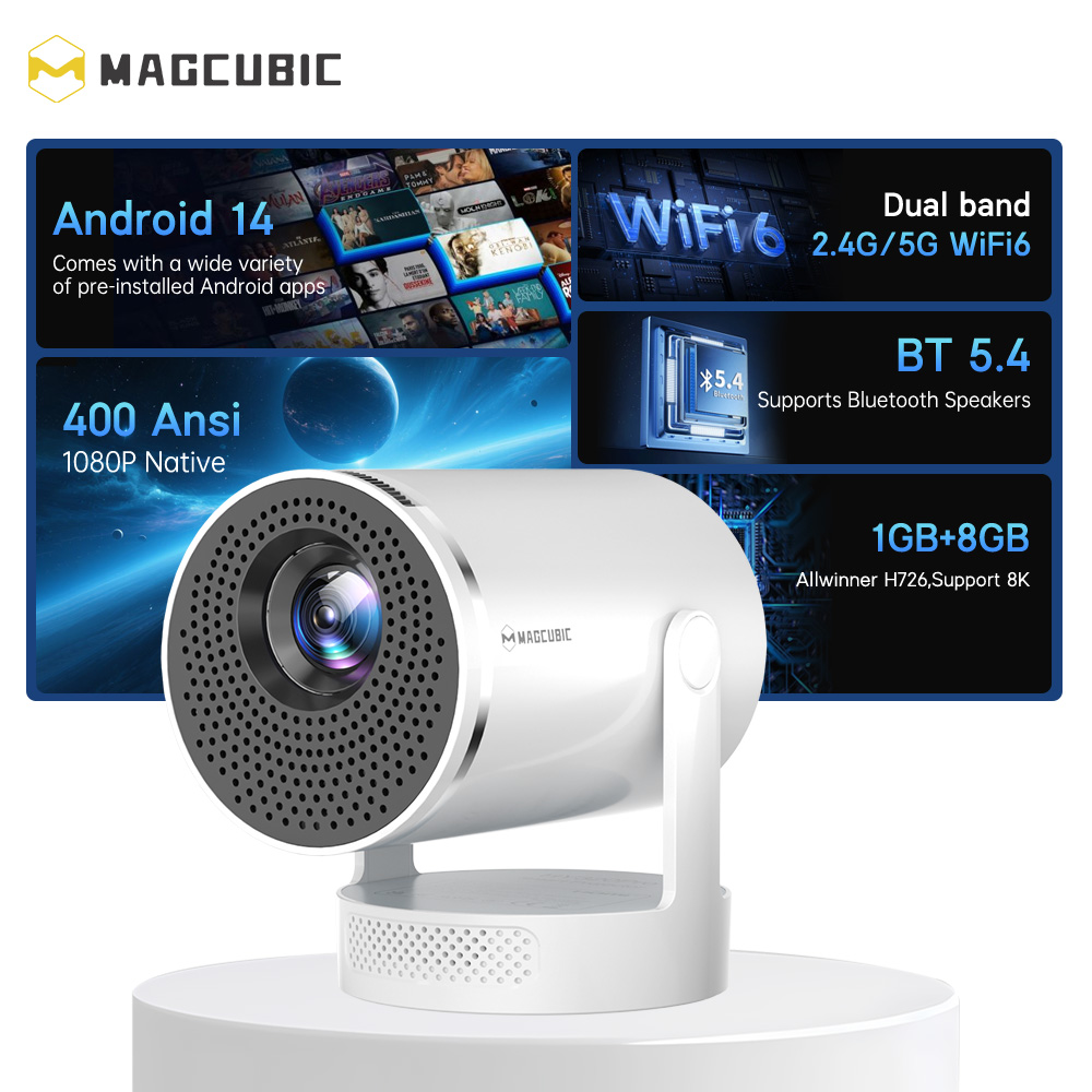 โปรเจคเตอร์ Magcubic Android 1 - Home Cinema Led Projector บทวิจารณ์และราคา