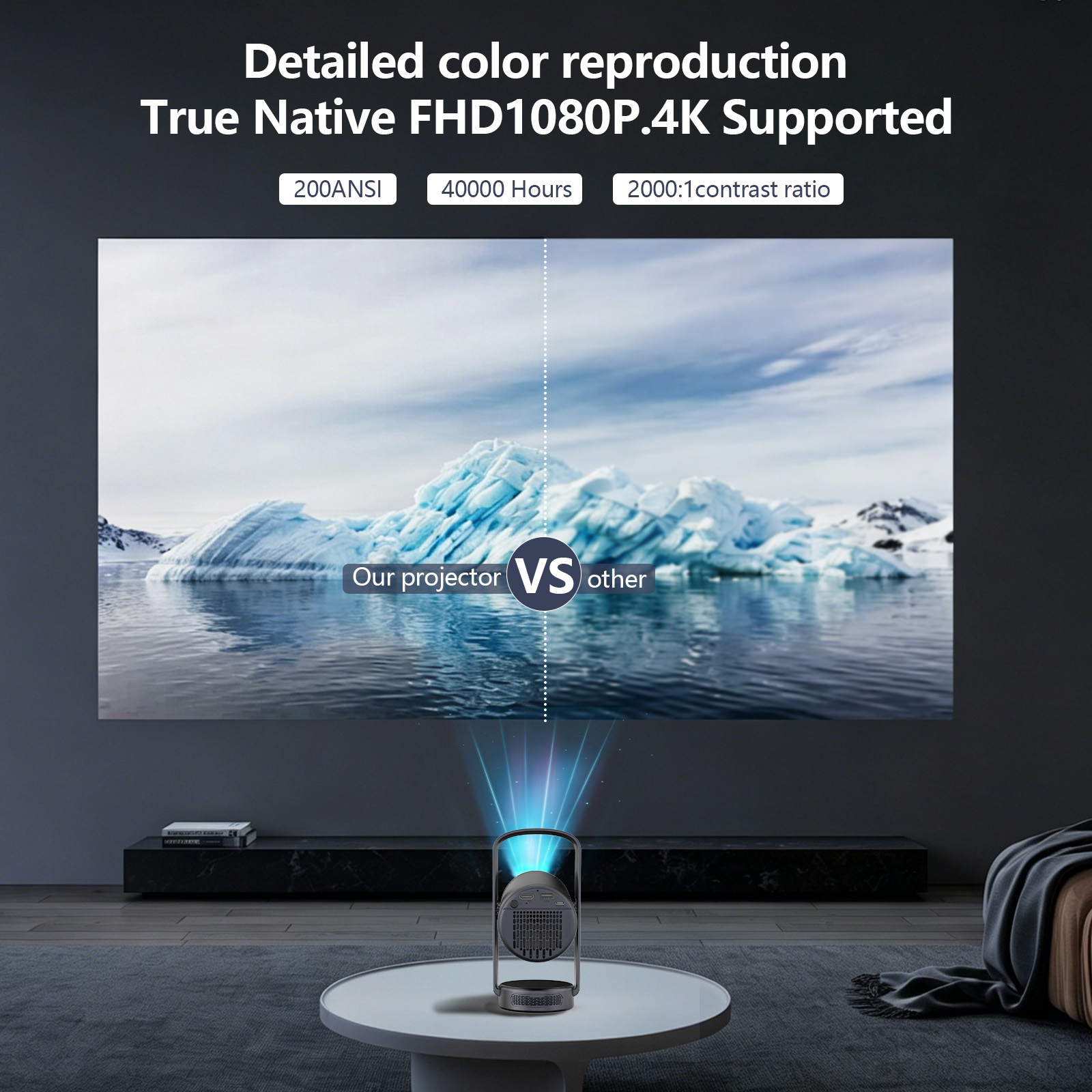 โปรเจคเตอร์พกพาอัจฉริยะรุ่นใหม - Home Cinema Entertainment บทวิจารณ์และราคา