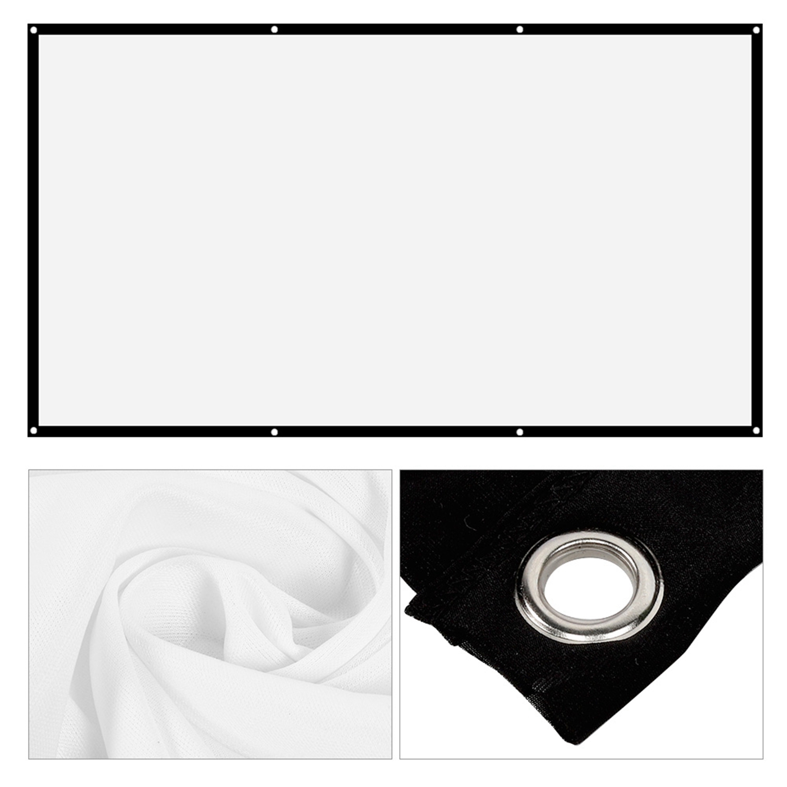 จอโปรเจคเตอร์สีขาว 16:9 แบบหนา - Projector Screen 100 Inch บทวิจารณ์และราคา