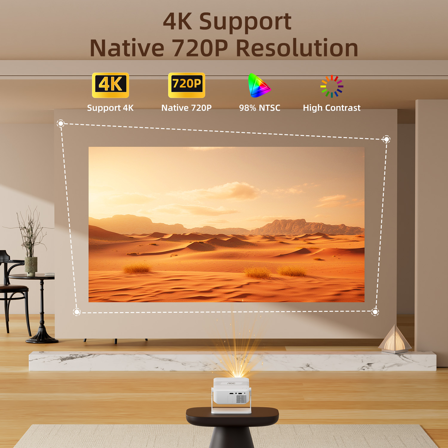 โปรเจคเตอร์พกพา AOC HA109-PRO  - Home Cinema Entertainment บทวิจารณ์และราคา