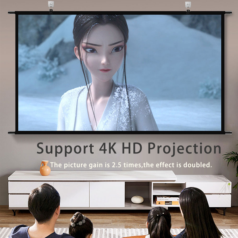 Veidadz หน้าจอโปรเจคเตอร์ติดผน - Projector Screen 100 Inch บทวิจารณ์และราคา
