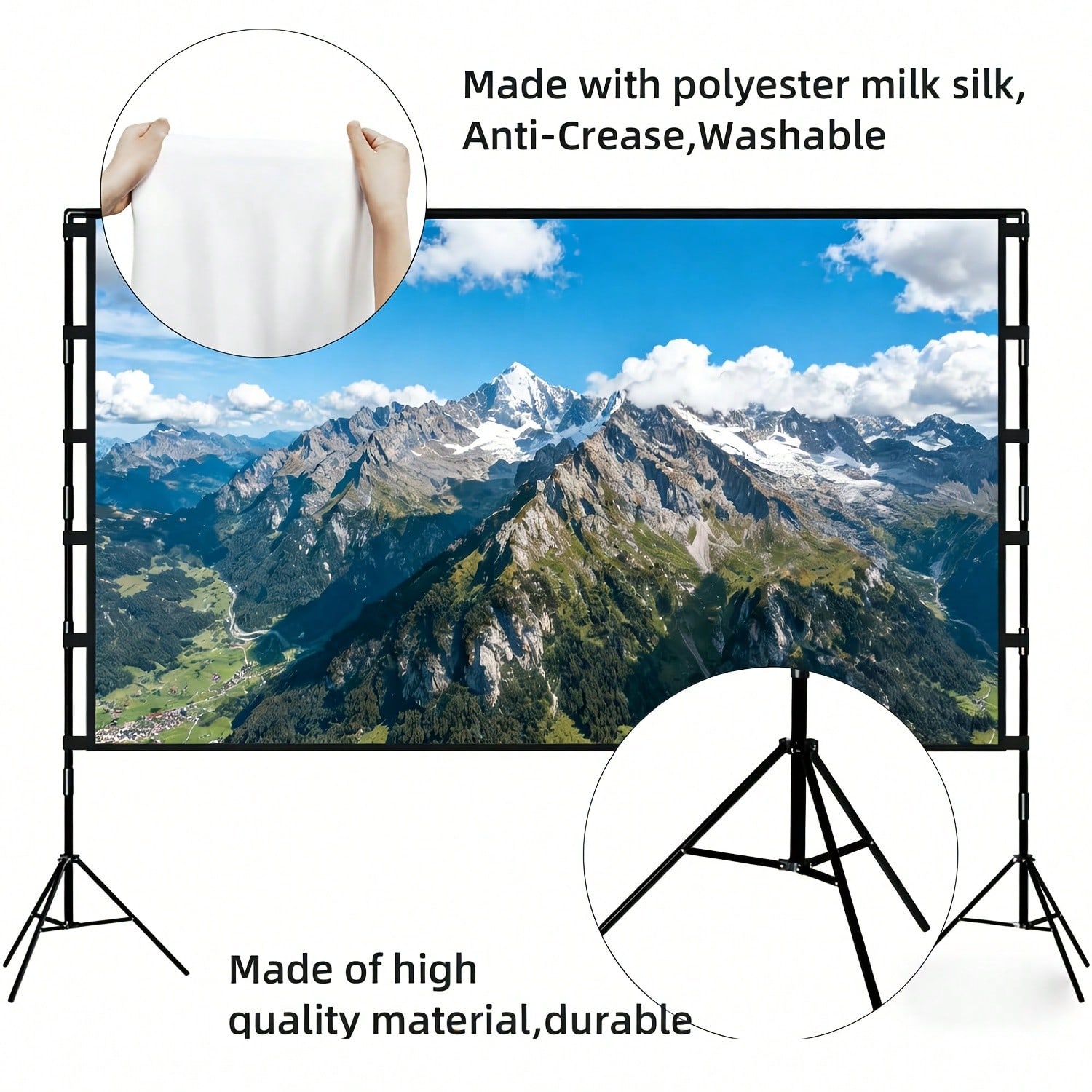 XBJ 100 นิ้ว 4K อัลตร้าเอชดีหน - Projector Screen 100 Inch บทวิจารณ์และราคา