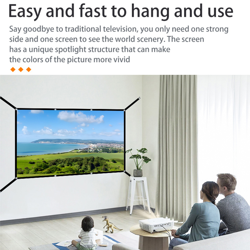 16:9 หน้าจอสีขาวแบบพับได้แบบพก - Projector Screen 100 Inch บทวิจารณ์และราคา