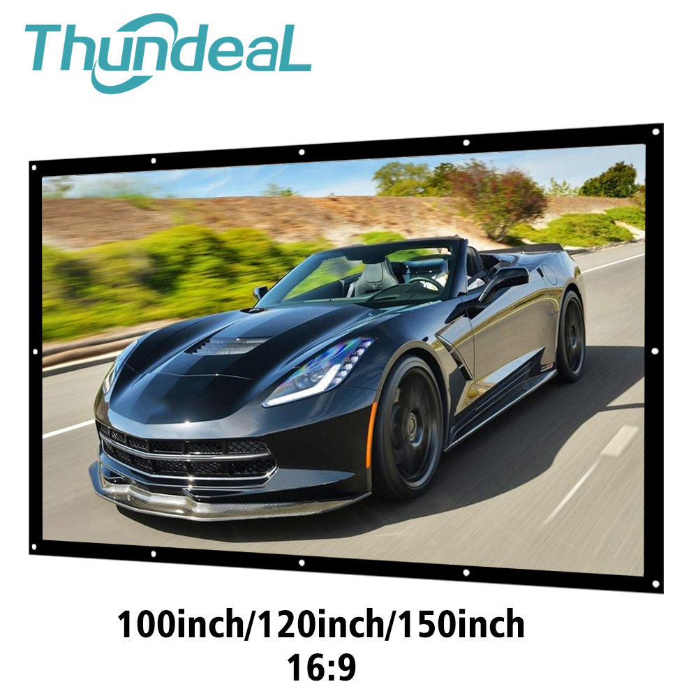 ThundeaL 16:9 100 120 150 นิ้ว - Projector Screen 100 Inch บทวิจารณ์และราคา
