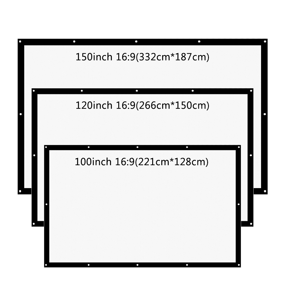 ThundeaL 16:9 100 120 150 นิ้ว - Projector Screen 100 Inch บทวิจารณ์และราคา