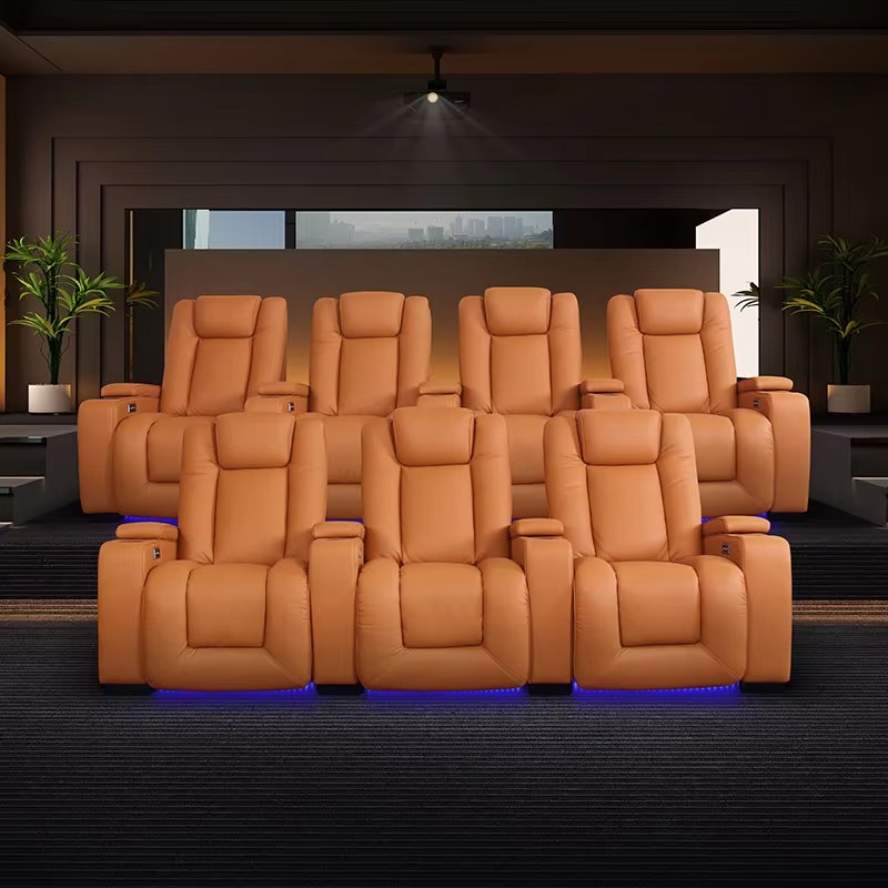โซฟาหนังปรับเอนแบบดึงมือสุดหรู - Home Cinema Solution บทวิจารณ์และราคา