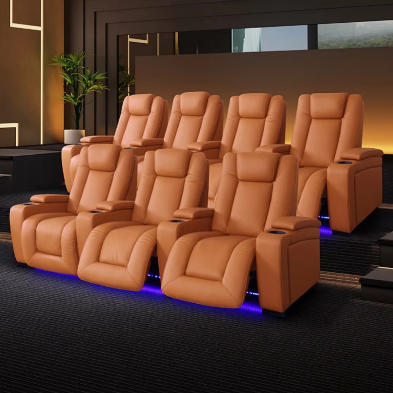 โซฟาหนังปรับเอนแบบดึงมือสุดหรู - Home Cinema Solution บทวิจารณ์และราคา