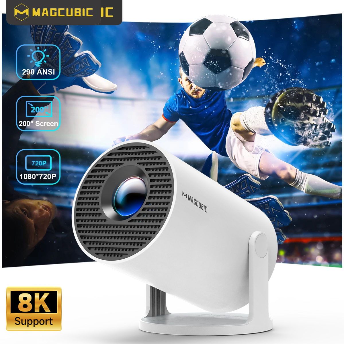 โปรเจคเตอร์ Magcubic 8K Androi - Home Cinema Entertainment บทวิจารณ์และราคา
