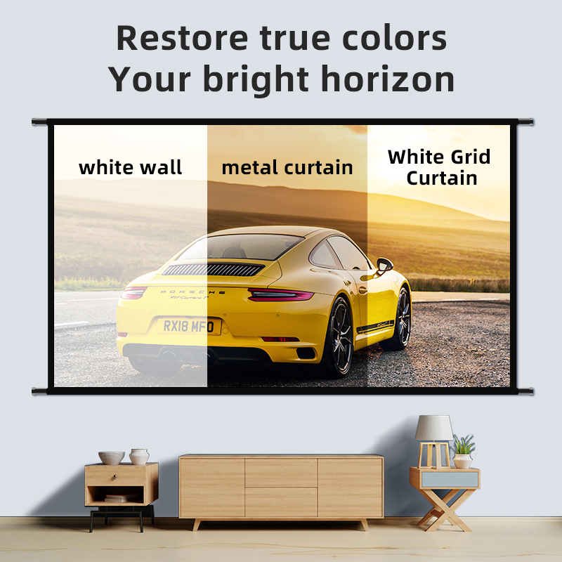 หน้าจอโปรเจคเตอร์พร้อมขาตั้งสี - Projector Screen 100 Inch บทวิจารณ์และราคา