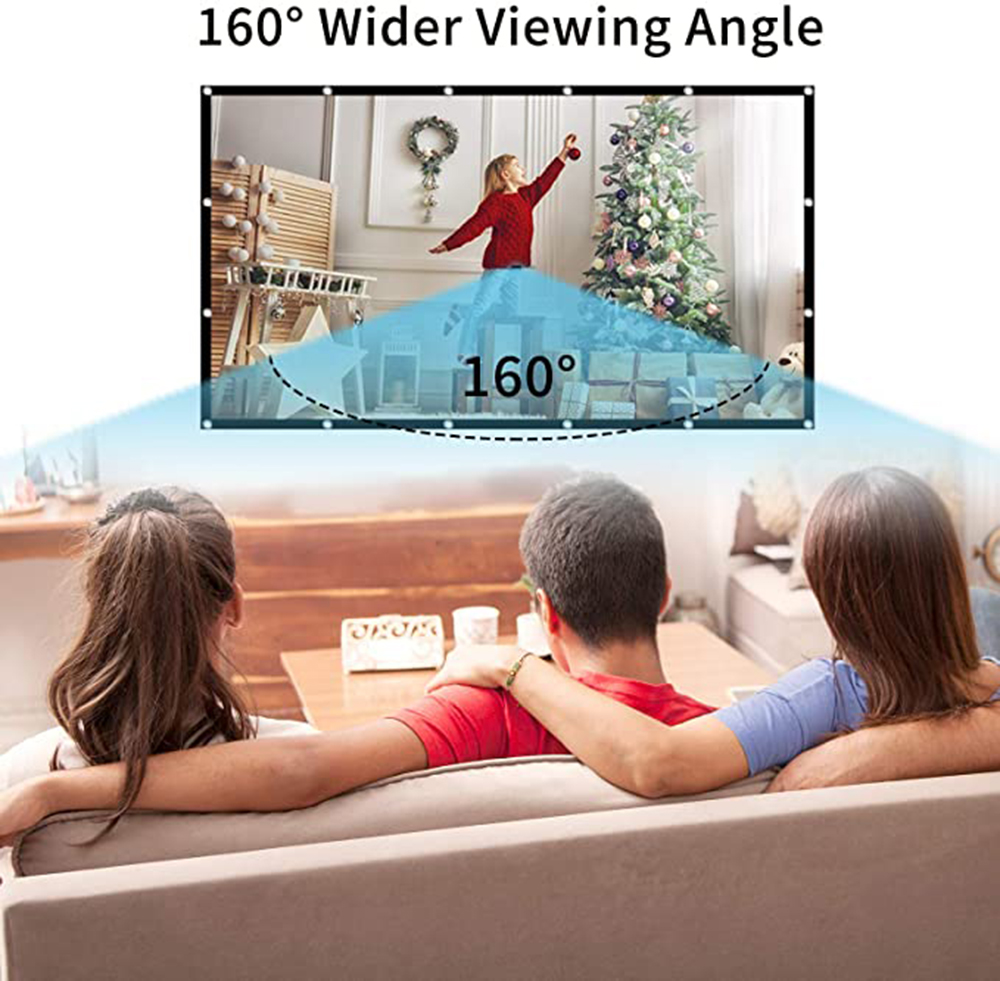 จอฉายโปรเจคเตอร์แบบพับได้ขนาด  - Projector Screen 100 Inch บทวิจารณ์และราคา