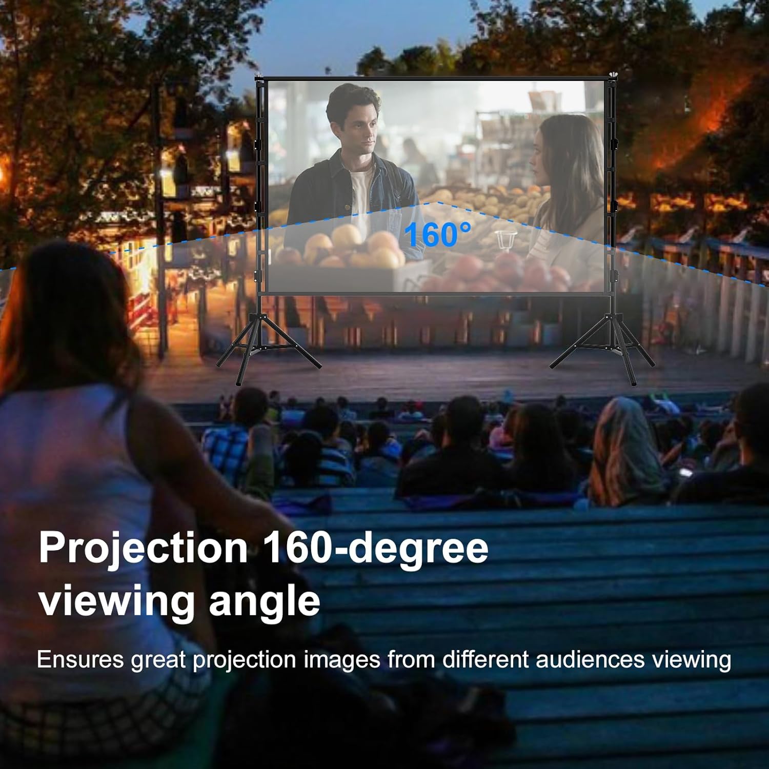 VEIDADZ จอโปรเจคเตอร์พร้อมขาตั - Projector Screen 100 Inch บทวิจารณ์และราคา