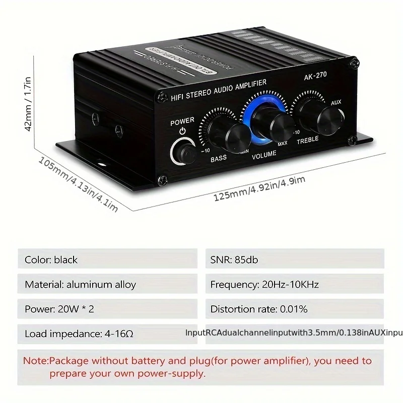 AK-270 400W มินิเพาเวอร์แอมป์  - Home Cinema Solution บทวิจารณ์และราคา