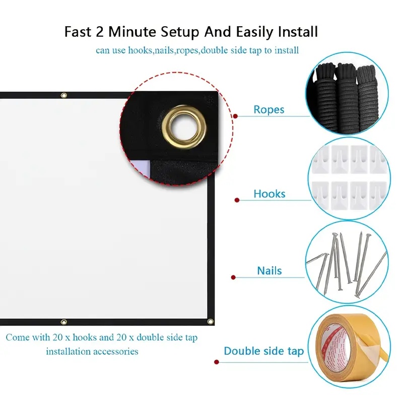 จอโปรเจคเตอร์ 16:9 สำหรับใช้ภา - Projector Screen 100 Inch บทวิจารณ์และราคา