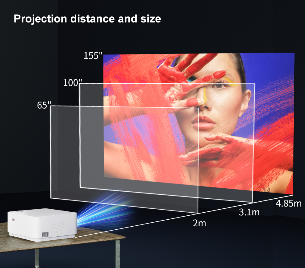 Wzatco D5A 1080P โฟกัสดิจิตอลโ - Home Cinema Led Projector บทวิจารณ์และราคา